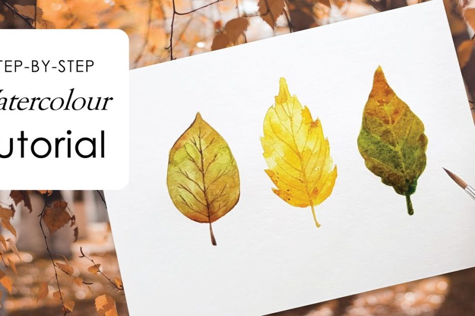 (Eng) 수채화 가을나뭇잎 그리는 방법 / Watercolour Tutorial : Autumn leaves in watercolour for beginners