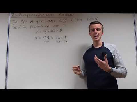 Richtingcoëfficiënten berekenen (HAVO wiskunde A)